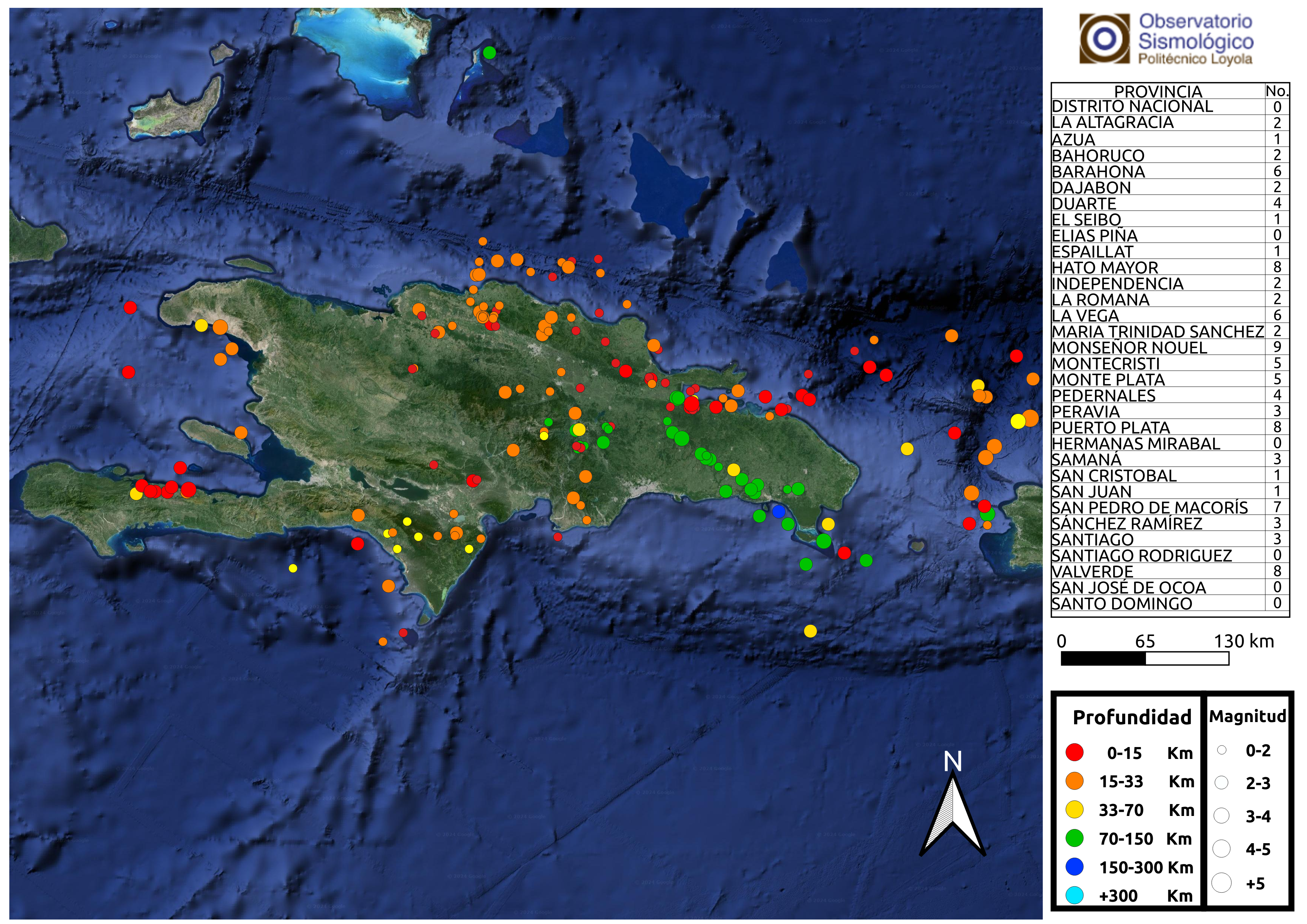 Imagen N° 6: Es notable que nos referimos a las estadísticas de la división político-administrativa de la República  Dominicana. Debemos comprender que en geología y sismología los efectos de un sismo no se limitan a una división política, la finalidad es informar.